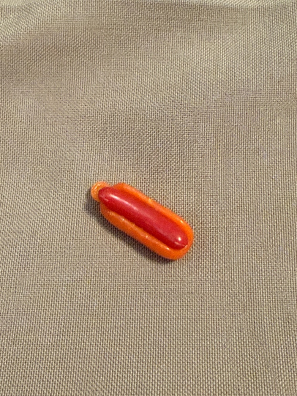 Vintage 60s Cracker Jack Gumball Machine Plastic Hot Dog in Bun Charm Mini toy